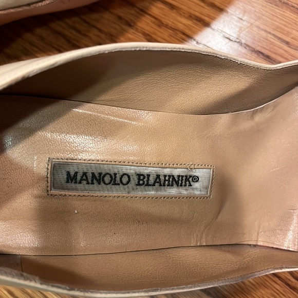 Manolo Blahnik Woman’s Cream Heels Size EU 40.5 - Picture 7 of 7